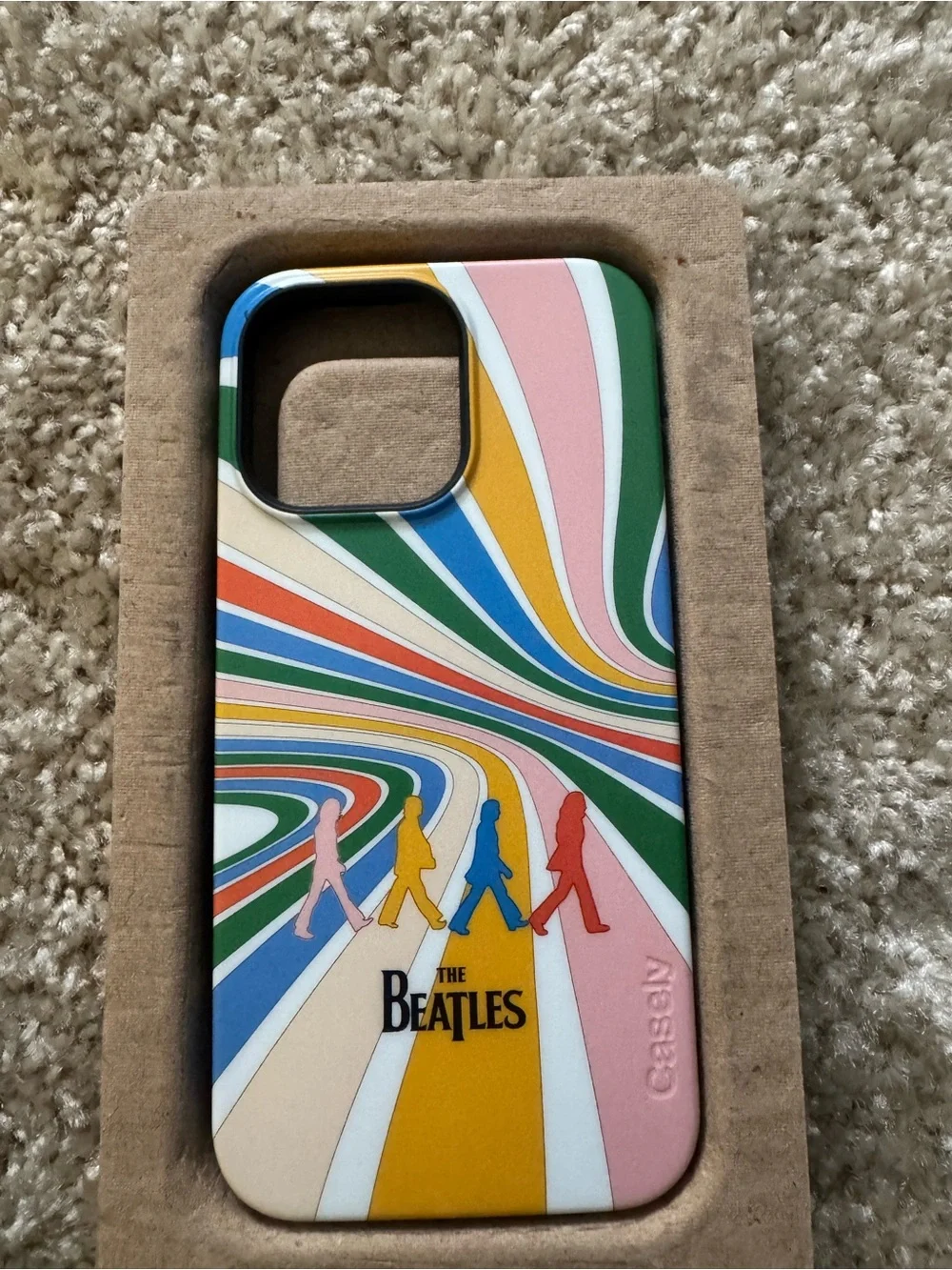 The Beatles Multicolor Retro Swirl Phone Case by casley
